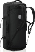 Haimont Large Duffle Backpack Bag for Men, Long Travel Duffel with Backpack Straps, Heavy Duty Back Packs with Shoes Compartment, Water-resistant, 90L, Black