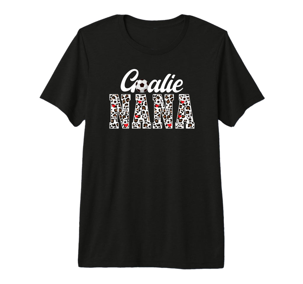 Soccer Goalie Nana Leopard Nana T-Shirt - Novelty Apparel for Adults