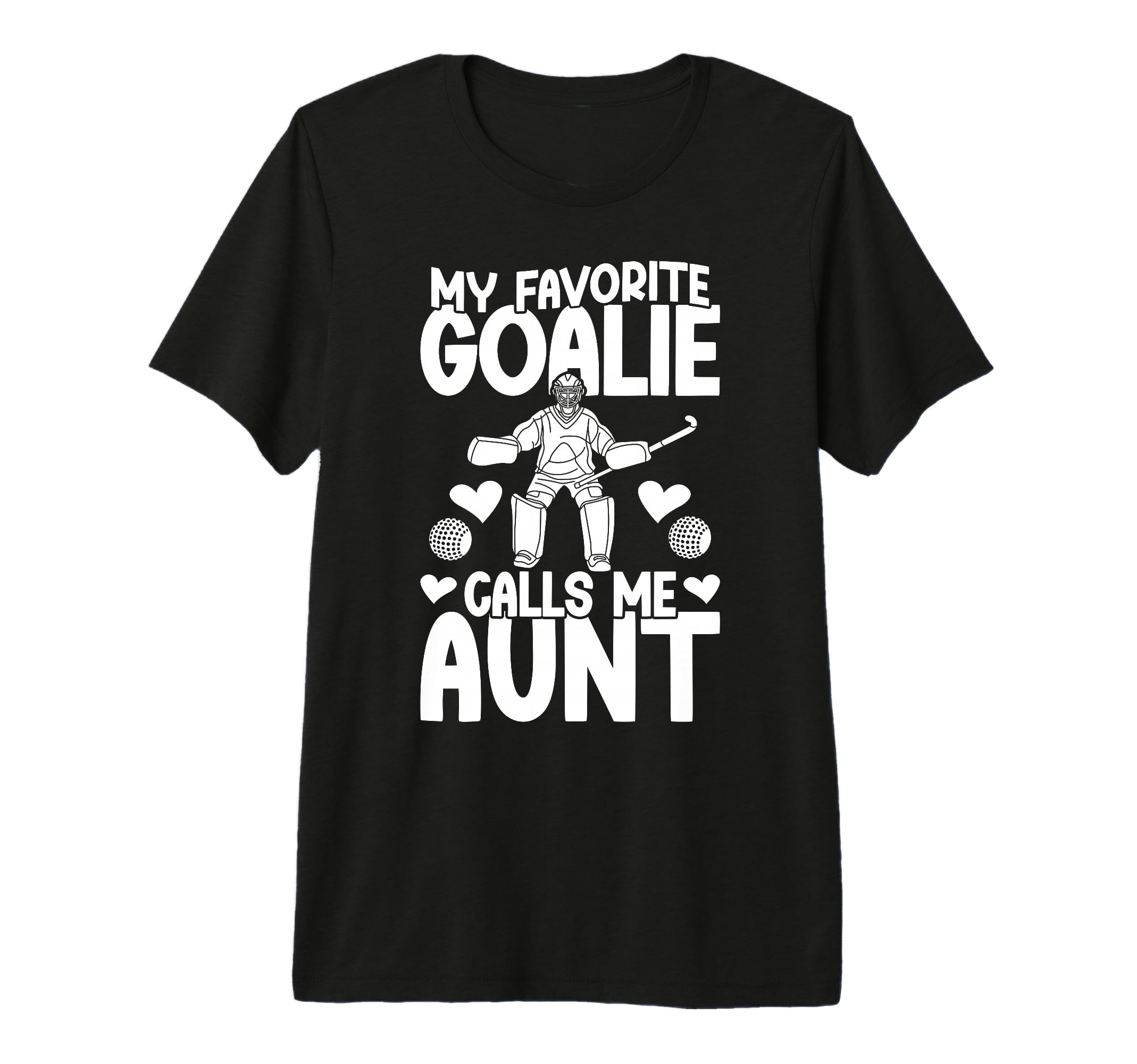 Proud Field Hockey Goalie Aunt Field T-Shirt - Graphic Print for Adults