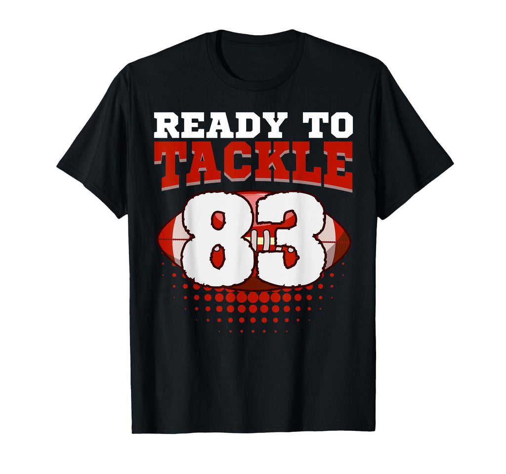 Football 83Rd Birthday Player T-Shirt - Fun Novelty Design Men Women