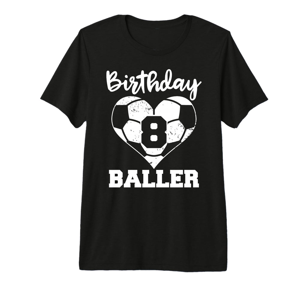 8Th Birthday Baller Funny 8 Year T-Shirt - Casual Everyday Wear for Adults