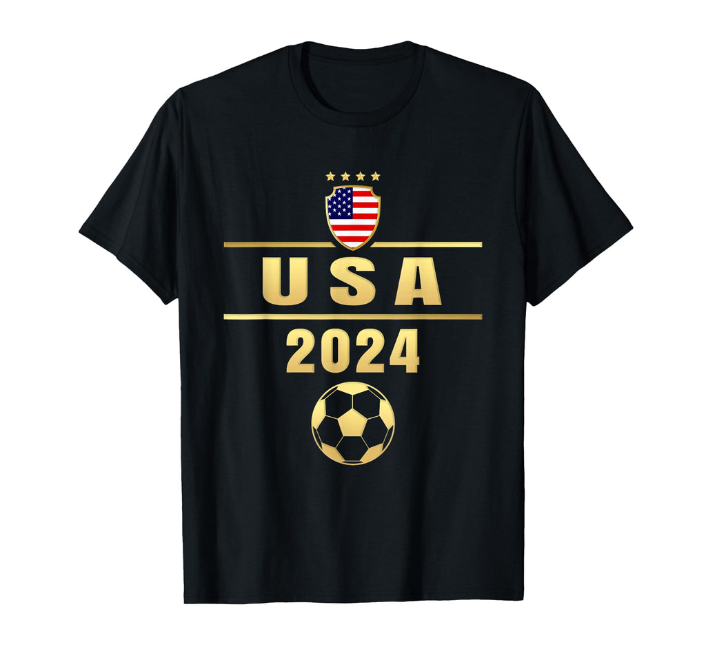 American Flag Soccer Team Womens Soccer T-Shirt - Trendy Graphic Unisex