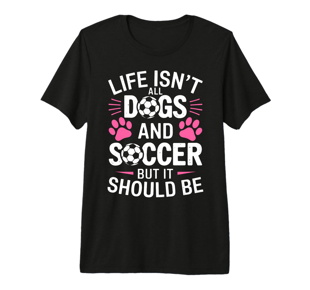 Dogs And Soccer Funny Soccer Tri Blend T-Shirt - Novelty Apparel Men Women
