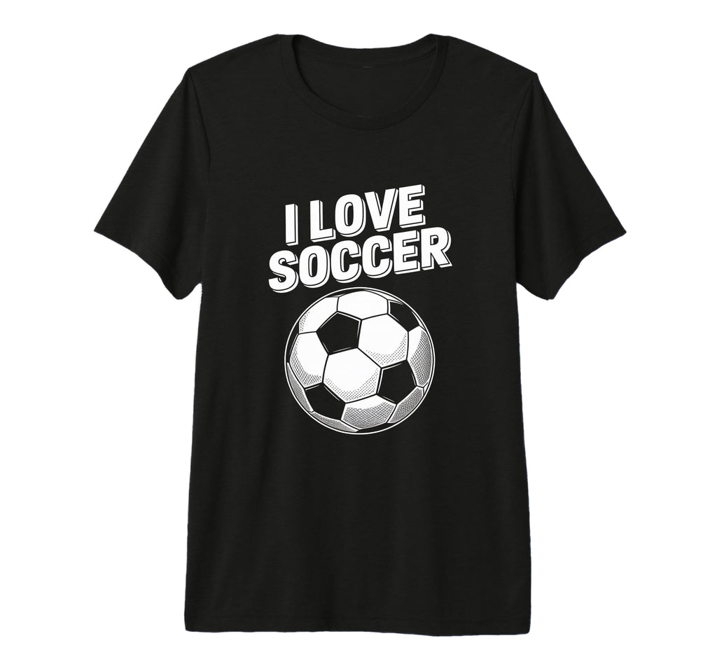 I Love Soccer Passion Soccer Ball Tri T-Shirt - Streetwear Style Men Women