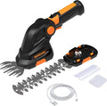 GARCARE 2 in 1 Grass Shear Cordless 7.2V Bush Timmer Handheld Grass Cutter for Shrub, Garden and Lawn Built-in 1500mAh Lithium Battery with 60min Fast Charger