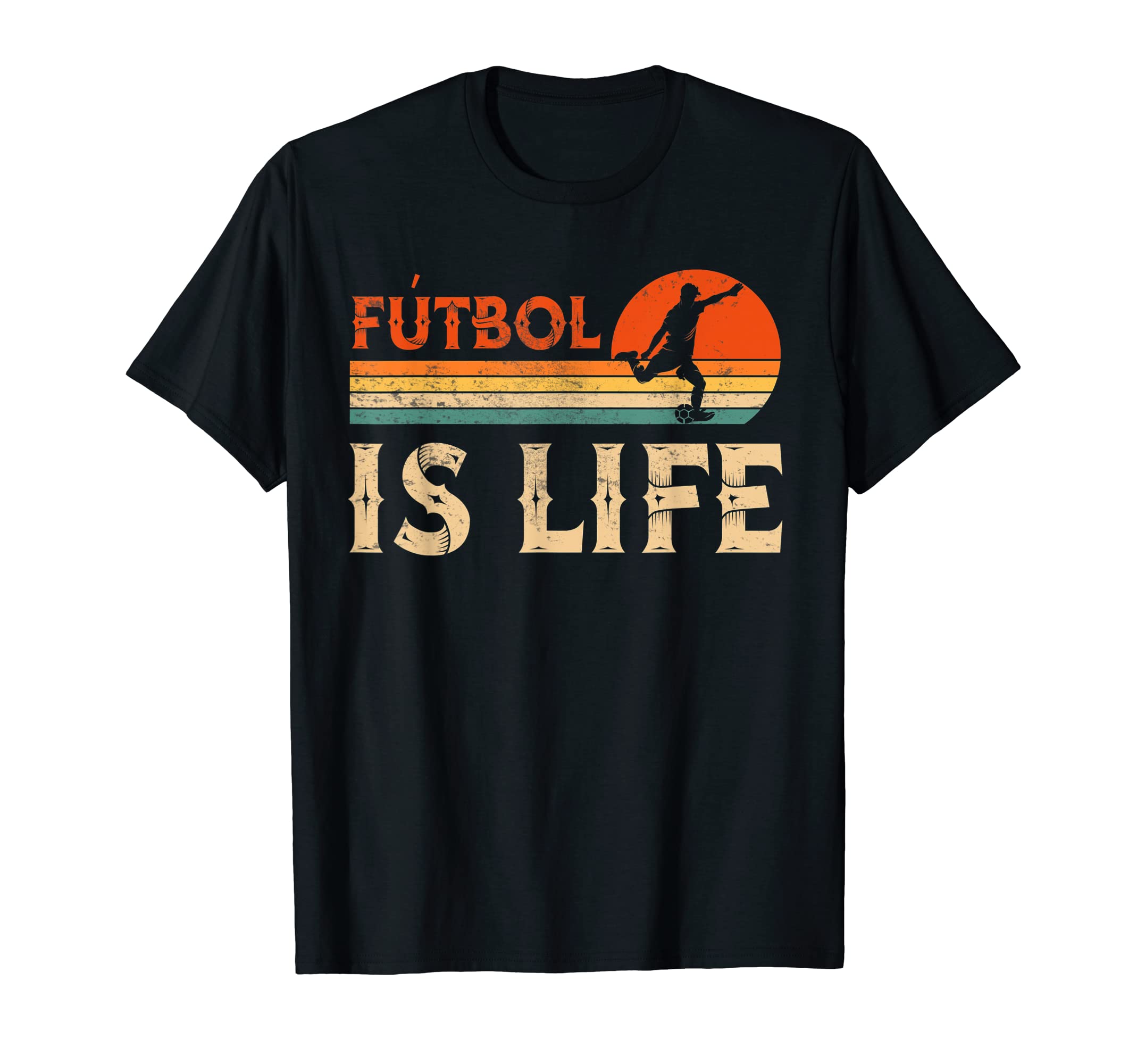 Futbol Is Life Soccer Funny Football Lover T-Shirt - Graphic Print Unisex