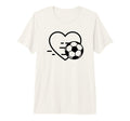 Soccer Love Heart Fans And Players Tri T-Shirt - Trendy Graphic Men Women
