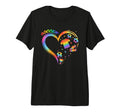 Colorful Watercolor Soccer Heart T-Shirt - Aesthetic Graphic for Adults