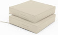 Patio Chair Cushions 24 X 24 X 5 Inch Waterproof Outdoor Seat Cushions for Patio Furniture, Outdoor Sofa Couch Pads with Ties & Handle, Set of 2, Cream