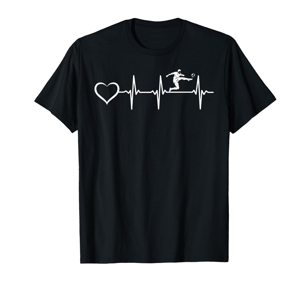 Soccer Heartbeat Heart Soccer Player T-Shirt - Custom Art Print Men Women