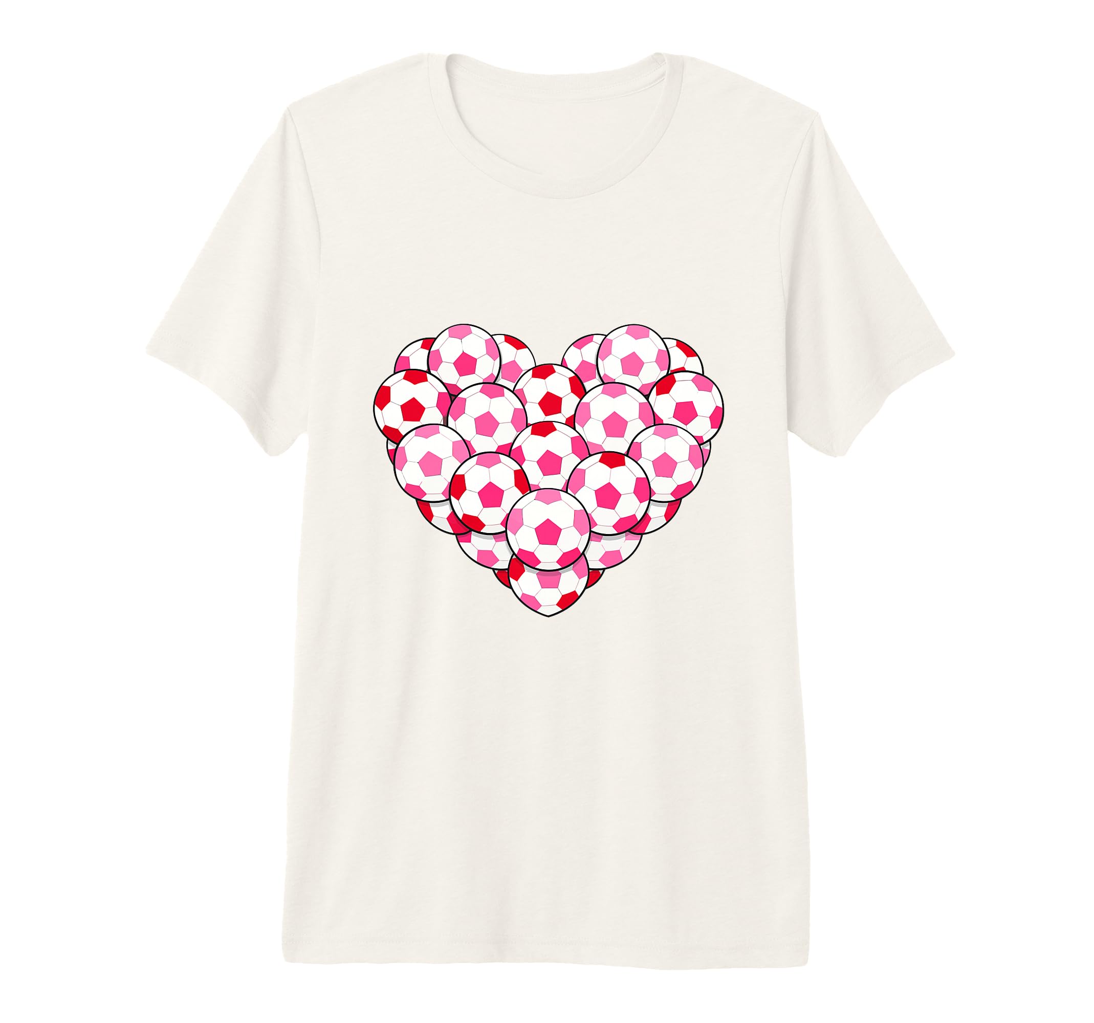 Heart Shaped Soccer Ball Artwork Tri T-Shirt - Minimalist Print Unisex