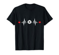 Heartbeat Soccer Sports Player Goal T-Shirt - Casual Everyday Wear Unisex