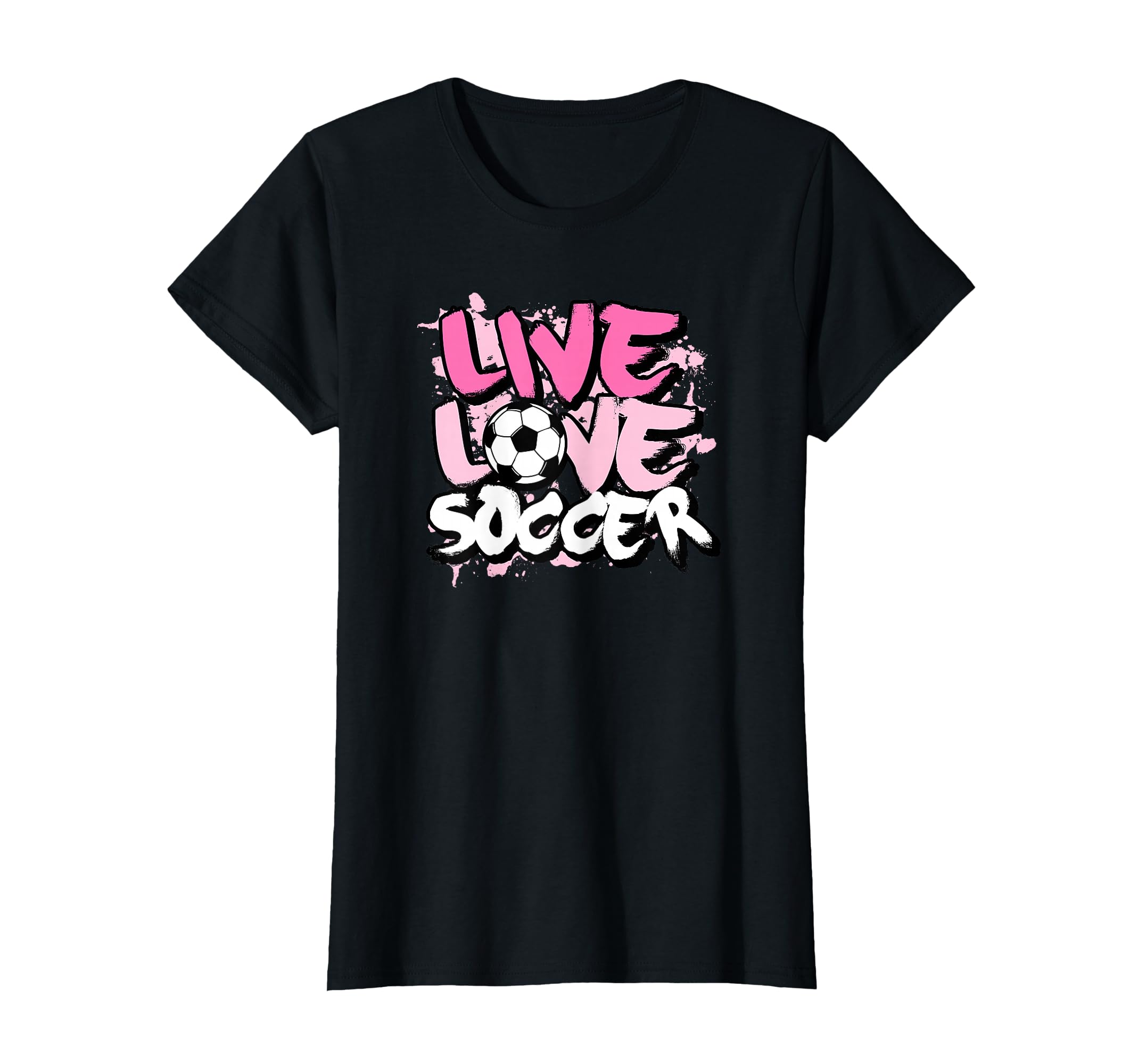 Live Love Soccer T-Shirt - Novelty Apparel for Adults