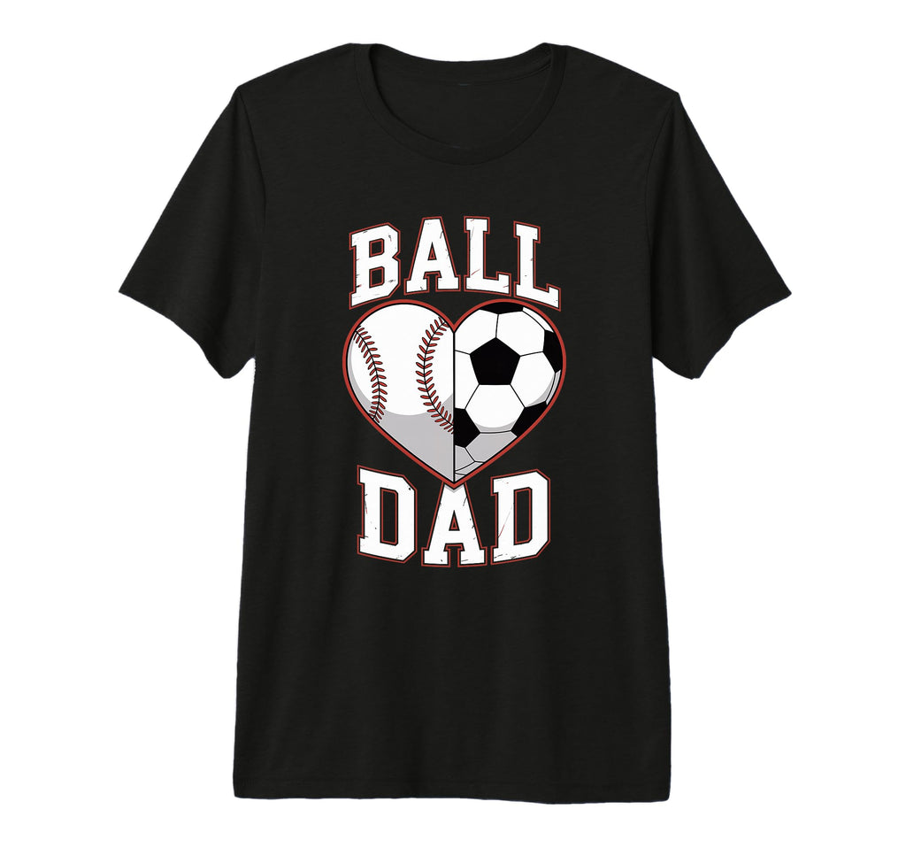 Mens Ball Dad Heart Baseball And T-Shirt - Aesthetic Graphic for Adults