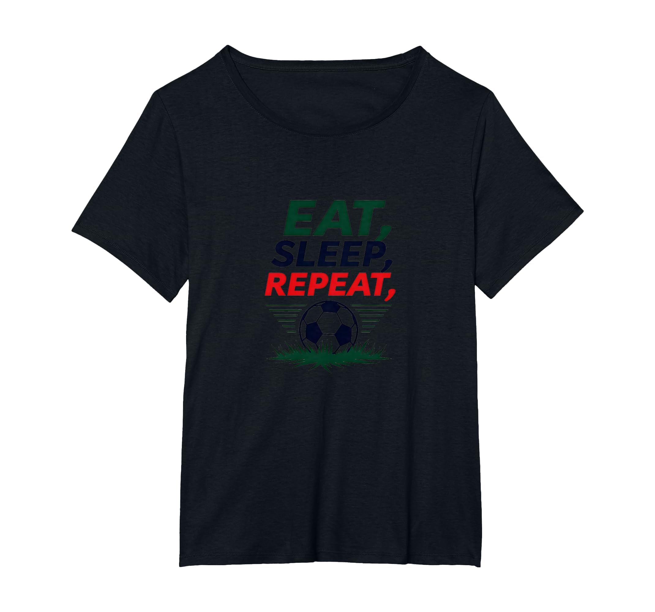 Eat Sleep Soccer Repeat Funny Sports T-Shirt - Custom Art Print Men Women