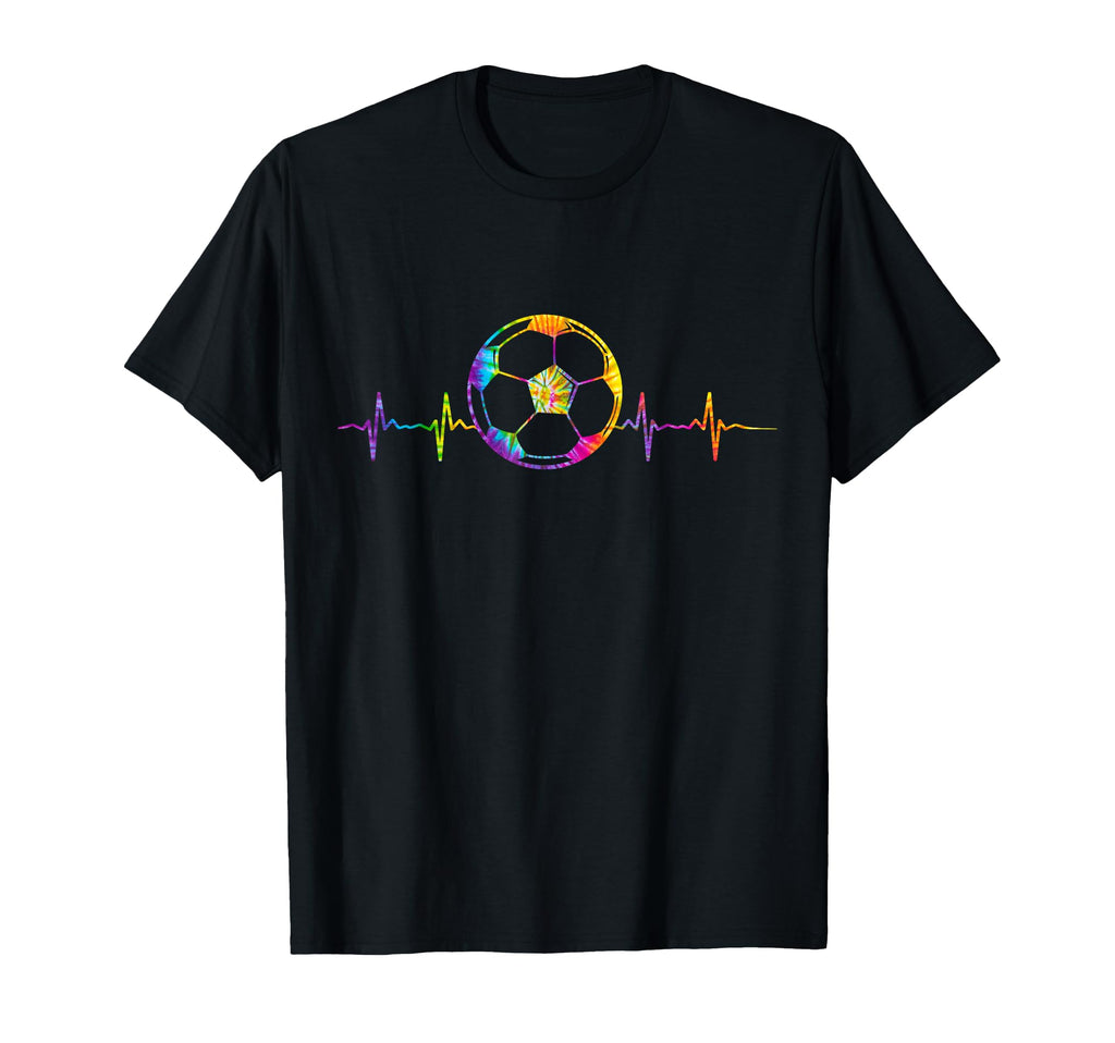 Soccer Heartbeat Tie Dye Teen Funny T-Shirt - Custom Art Print Unisex