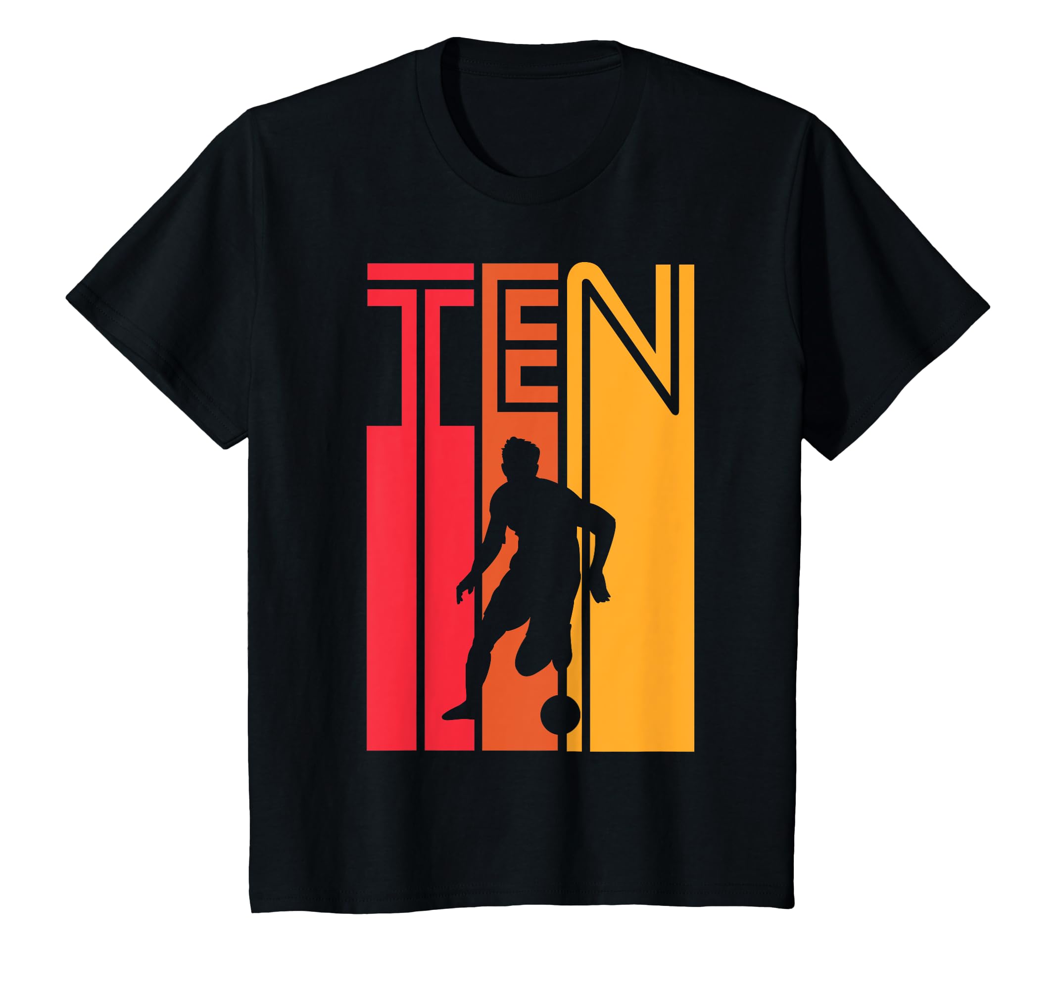 10 Years Soccer Gift 10Th Birthday T-Shirt - Trendy Graphic Unisex