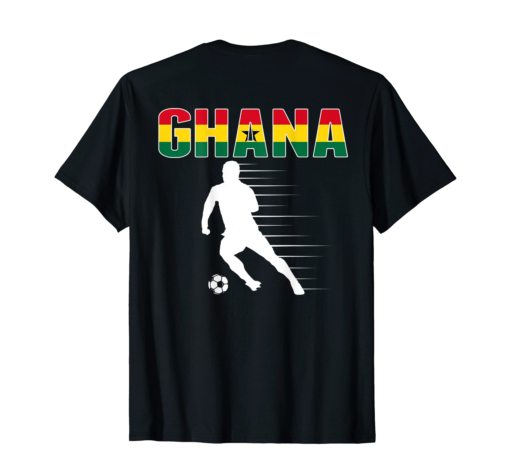Ghana Soccer Lovers Jersey Ghanian Flag T-Shirt - Graphic Print Unisex