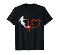 Soccer Heartbeat Female Player Kicking T-Shirt - Graphic Print Unisex