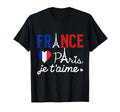 Eiffel Tower Paris France Flag Souvenir T-Shirt - Graphic Print Unisex