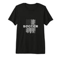 American Flag Soccer Rustic T-Shirt - Custom Art Print Men Women
