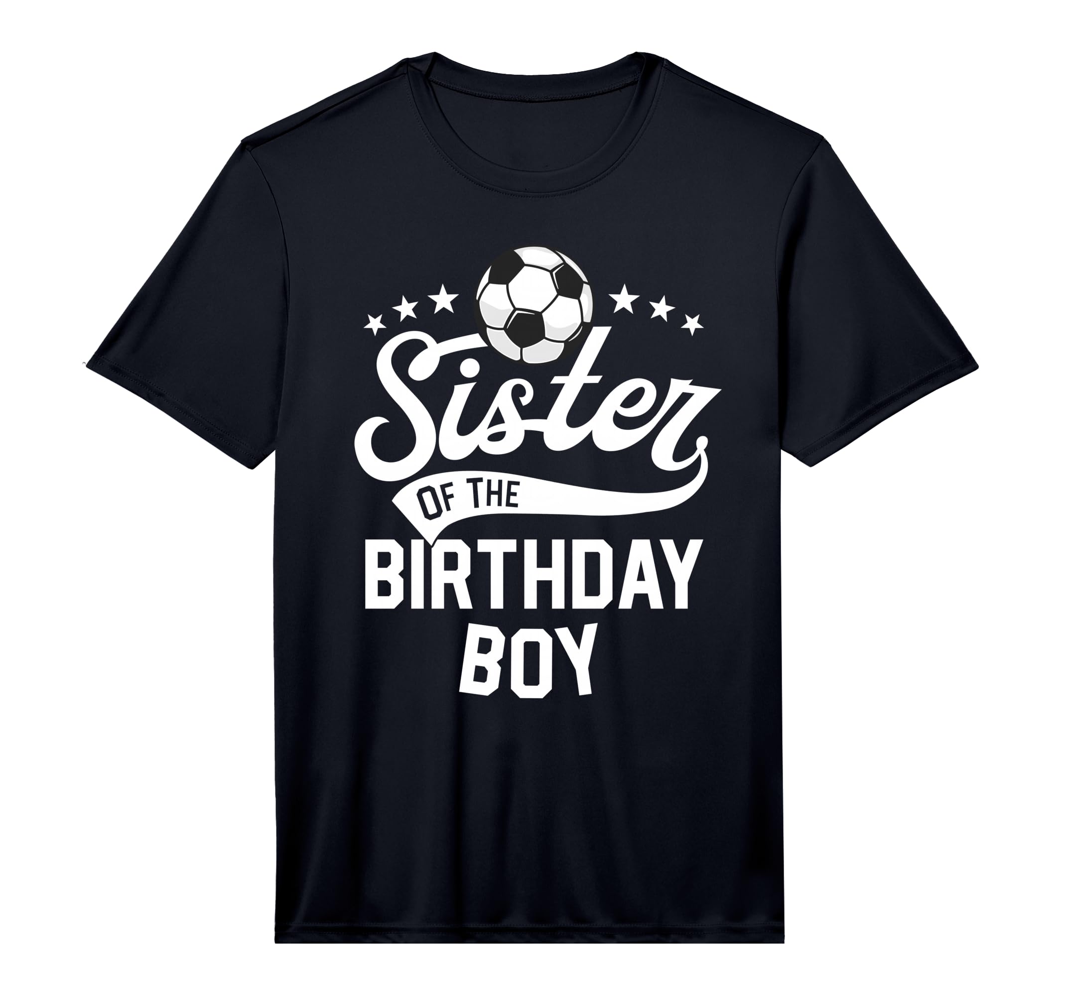 Sister Birthday Matching Family Soccer T-Shirt - Minimalist Print Unisex