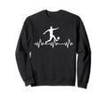Soccer Heartbeat Heartbeat Soccer Sweatshirt - Minimalist Print for Adults