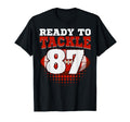 Football 87Th Birthday Player T-Shirt - Fun Novelty Design for Adults