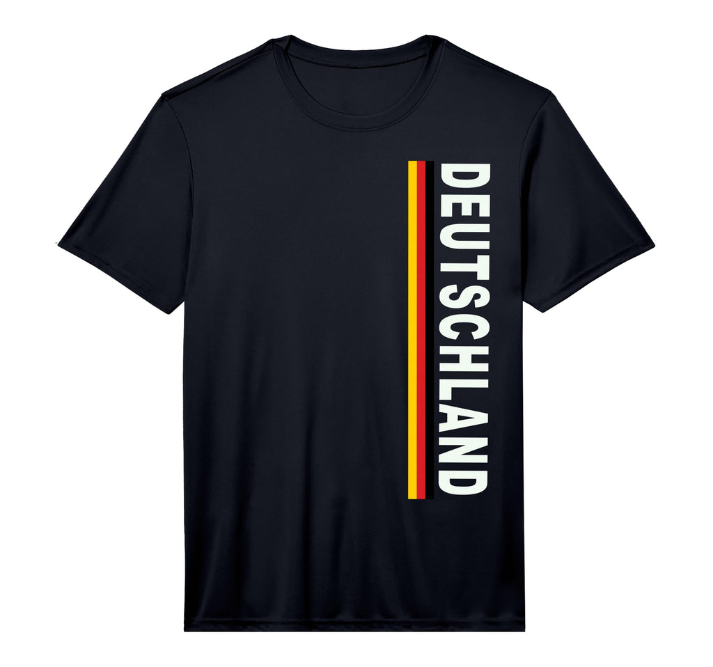 Deutschland Soccer Flag Performance T-Shirt - Custom Art Print Unisex