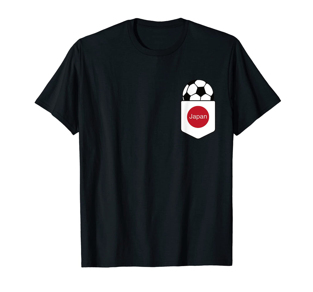 Soccer Ball Japan Flag Pocket Logo T-Shirt - Streetwear Style Men Women