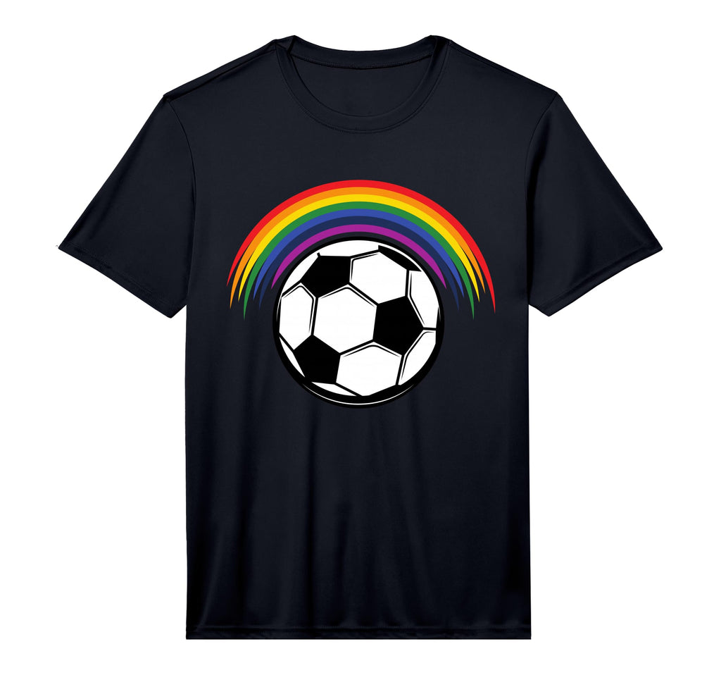 Mens Rainbow Soccer Pride Lgbtq Soccer T-Shirt - Trendy Graphic Men Women