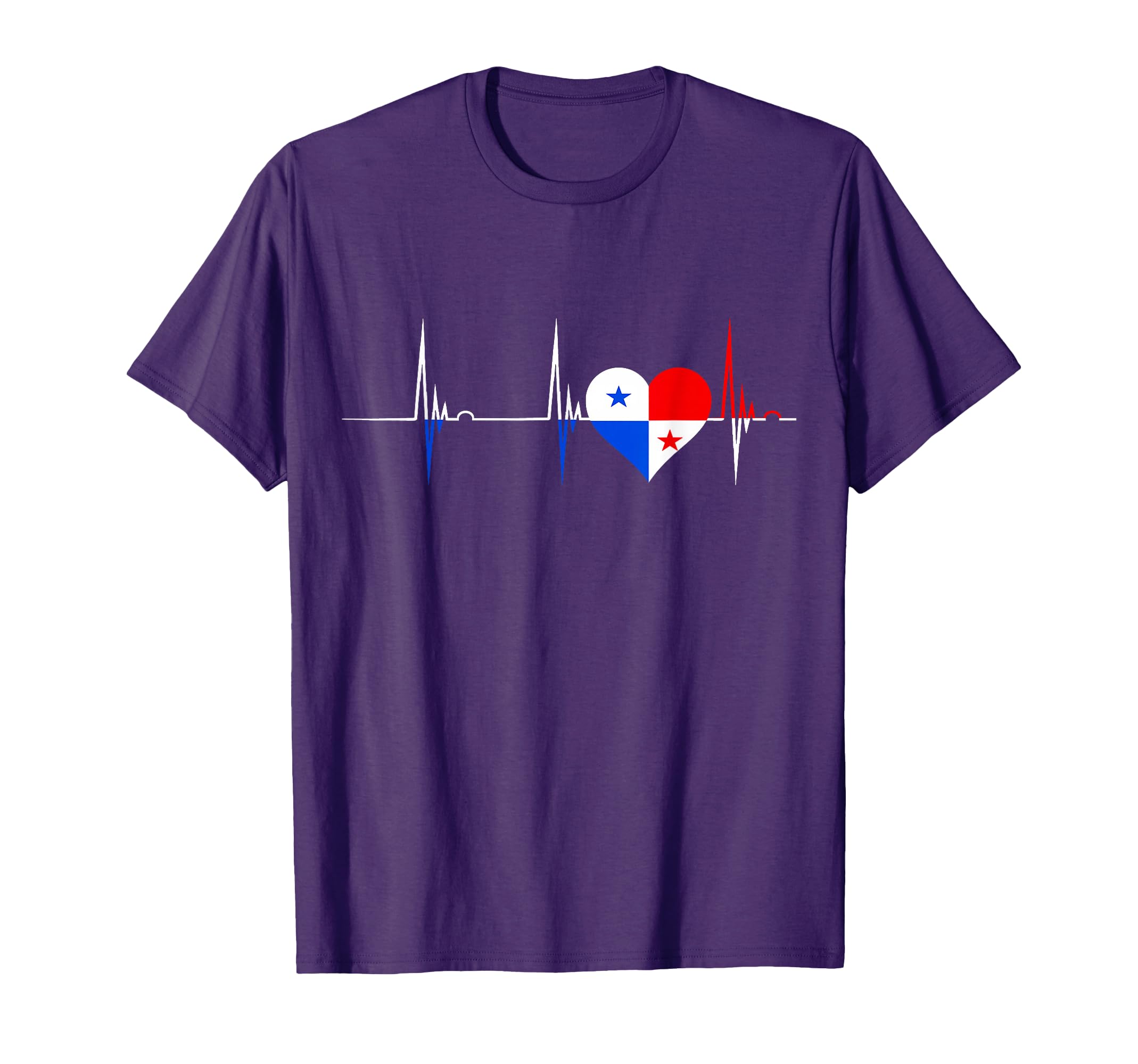 Panama Heart Panama Heartbeat Ecg Pulse T-Shirt - Custom Art Print Unisex