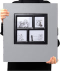 RECUTMS Photo Album for 4x6 600 Photos, Leather Cover Extra Large Capacity Photo Book for Family Wedding Anniversary Baby (Gray)