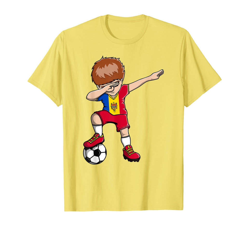Dabbing Soccer Moldova Jersey T-Shirt - Minimalist Print Men Women