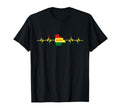 Heartbeat Bolivian Flag Bolivia T-Shirt - Trendy Graphic for Adults