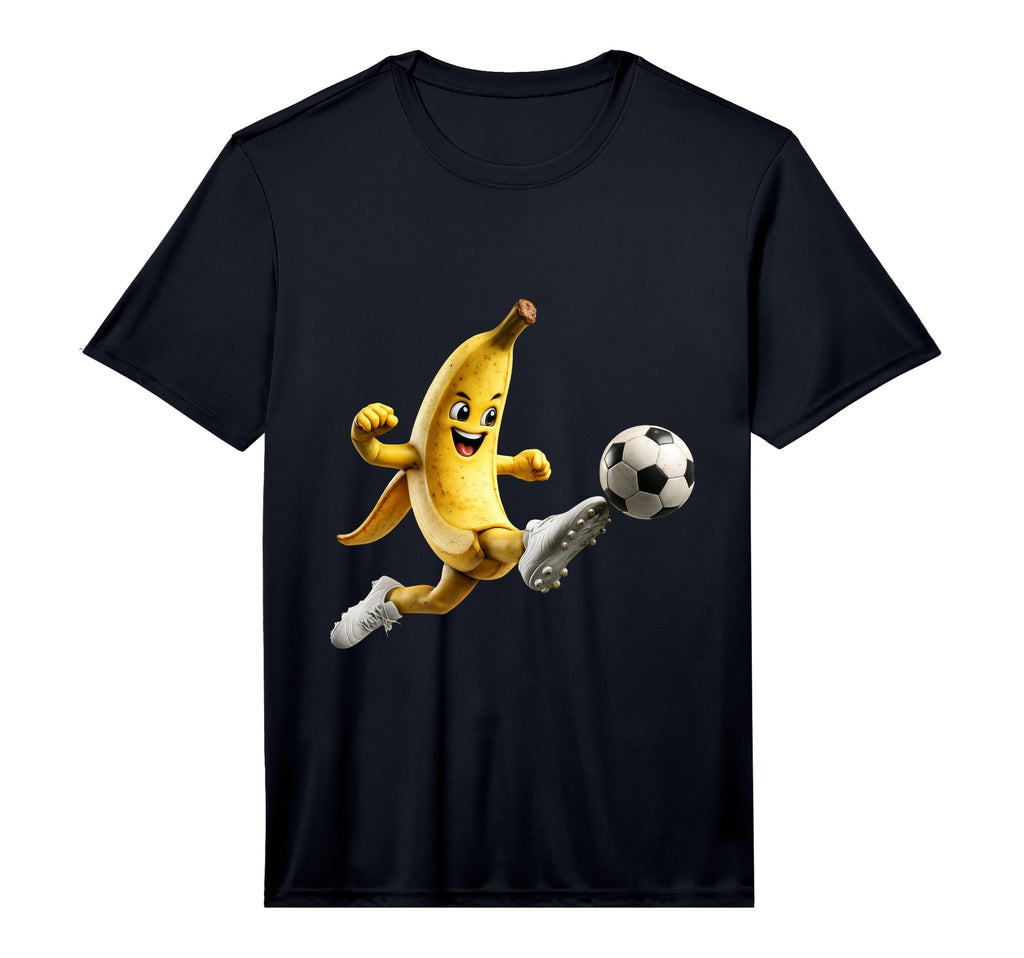 Mens Banana Soccer Performance T-Shirt - Trendy Graphic for Adults