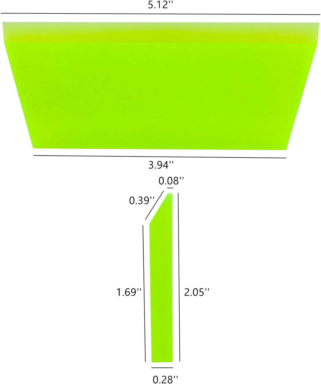 CARTINTS 2pack Squeegee Blades Replacement Rubber Squeegee, 5.1x 2 inch, for Cleaning Glass, Shower Door and Car Windows and Screen Printing,Green