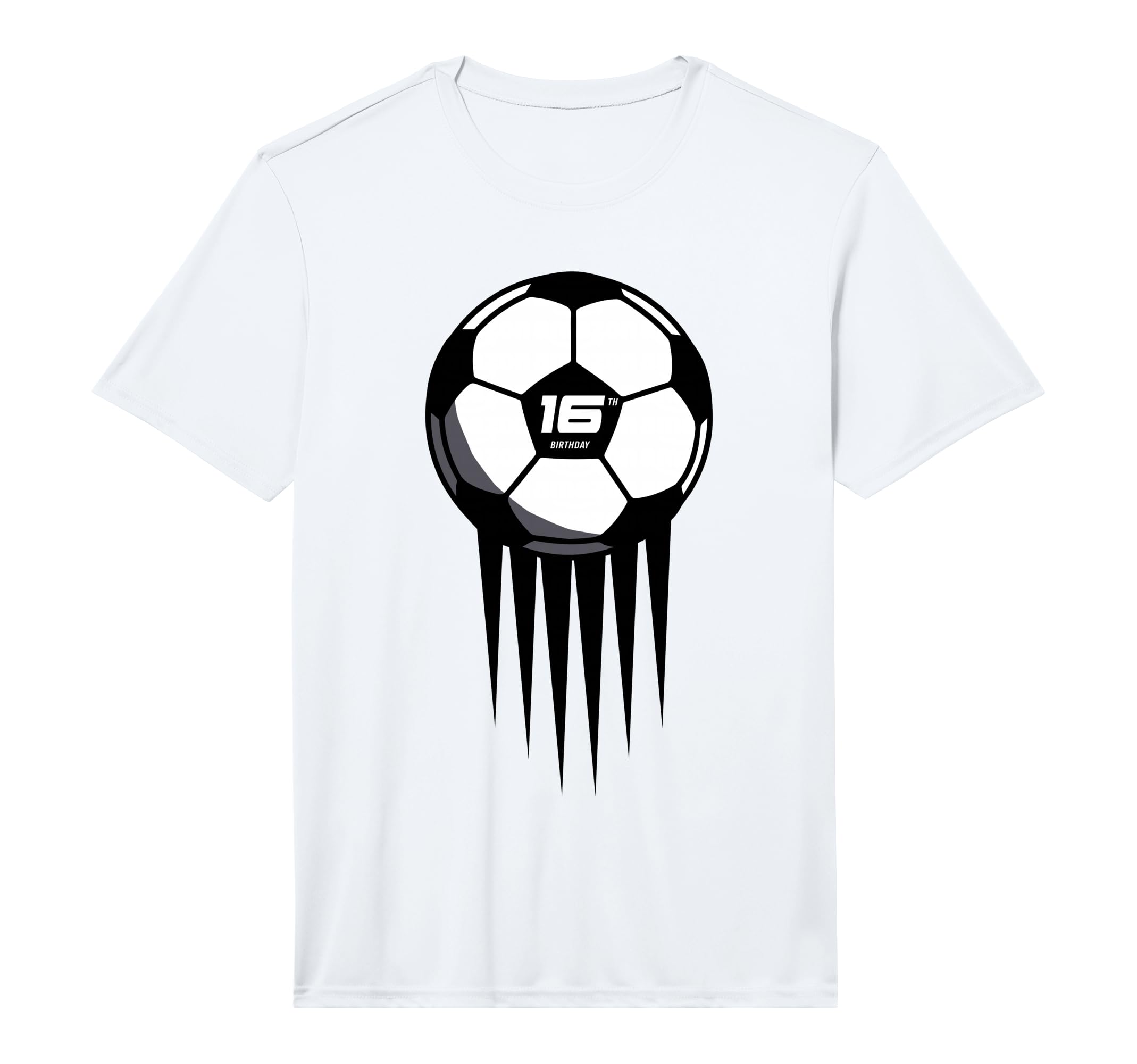 16Th Birthday Soccer 16 Years Old T-Shirt - Aesthetic Graphic Unisex