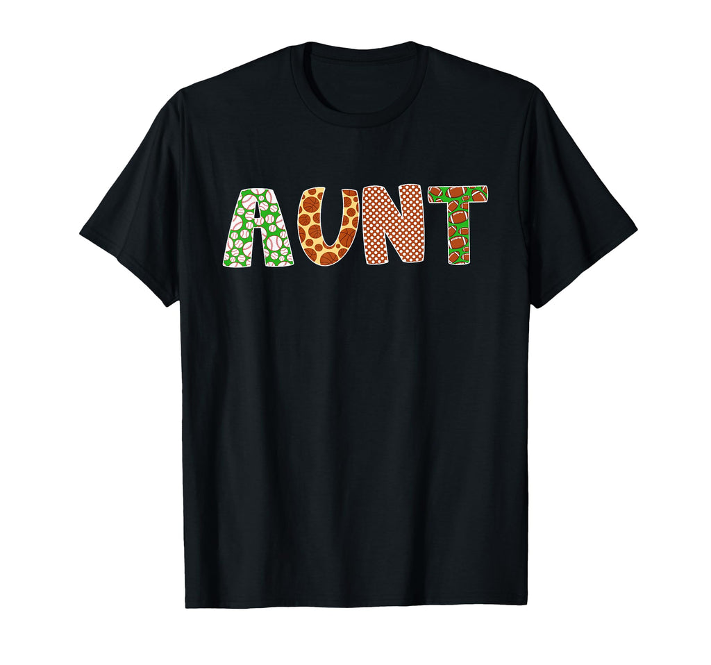 Sports Baller Auntie Aunt Birthday T-Shirt - Minimalist Print for Adults