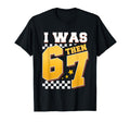 Checkered I Was 6 Then 7 Now Im 8 T-Shirt - Unique Graphic Unisex