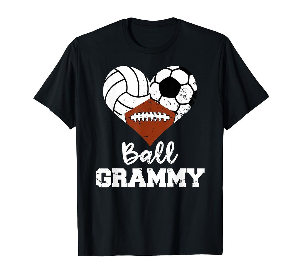 Ball Grammy Heart Funny Volleyball T-Shirt - Novelty Apparel for Adults