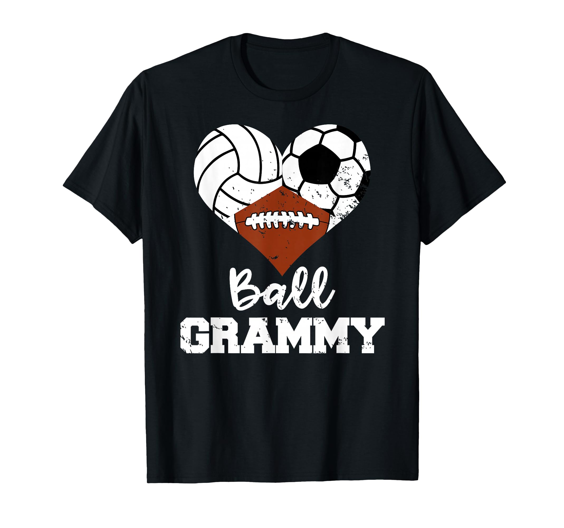 Ball Grammy Heart Funny Volleyball T-Shirt - Novelty Apparel for Adults