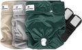Pet Parents® Washable Dog Diapers (3pack) + Extendrs® of Durable Doggie Diapers, Premium Dog Diapers Female (Small, Spruce)