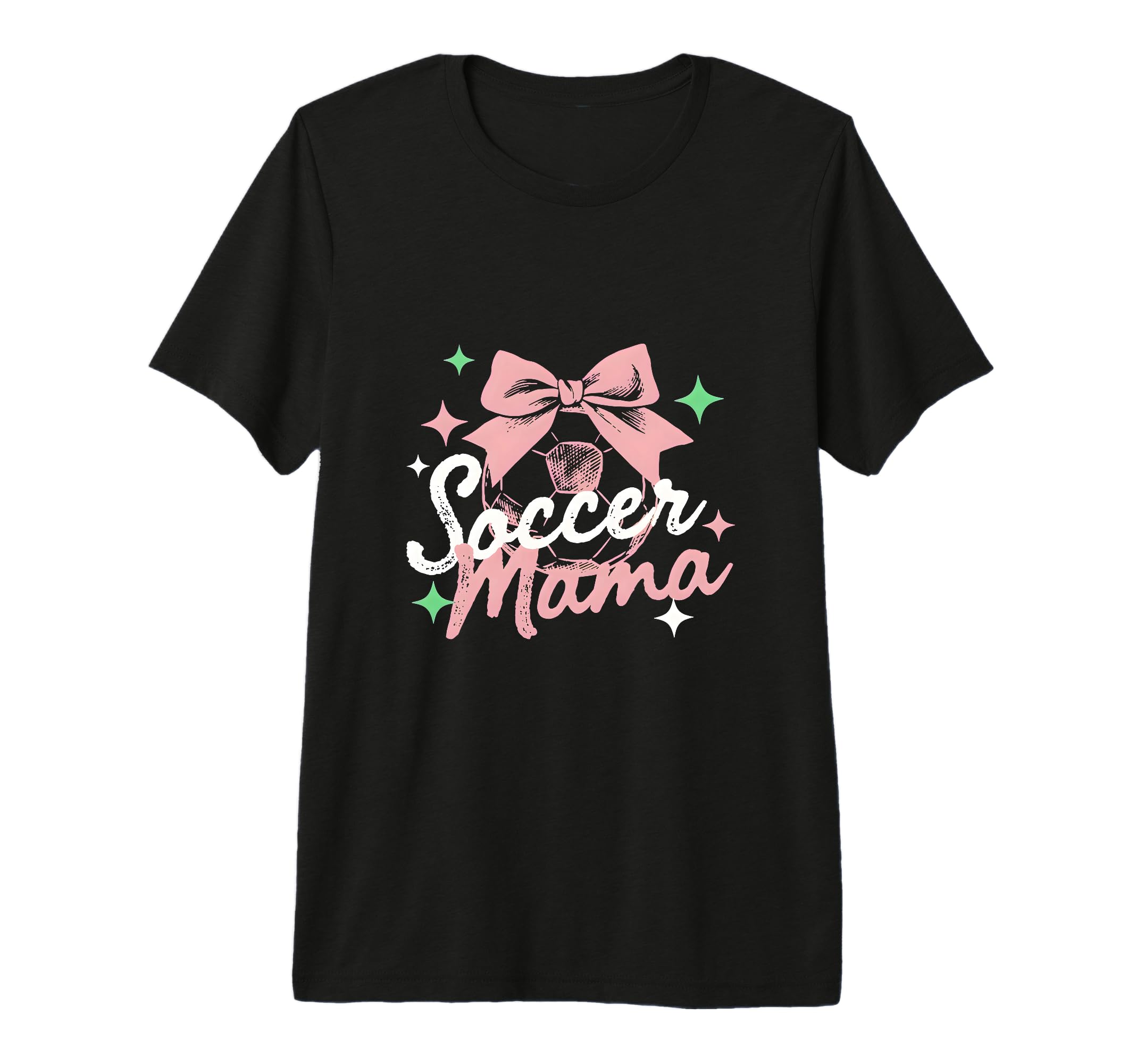 Soccer Mama Coquette Bow Sideline Soccer T-Shirt - Streetwear Style Unisex