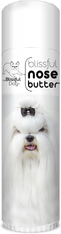 The Blissful Dog Maltese Nose Butter for Dry, Cracked Skin, Lick-Safe Dog Nose Balm with Moisturizing Shea Butter, Almond, Olive, and Essential Oils, Pet Supplies, Uncented, 0.50 oz.