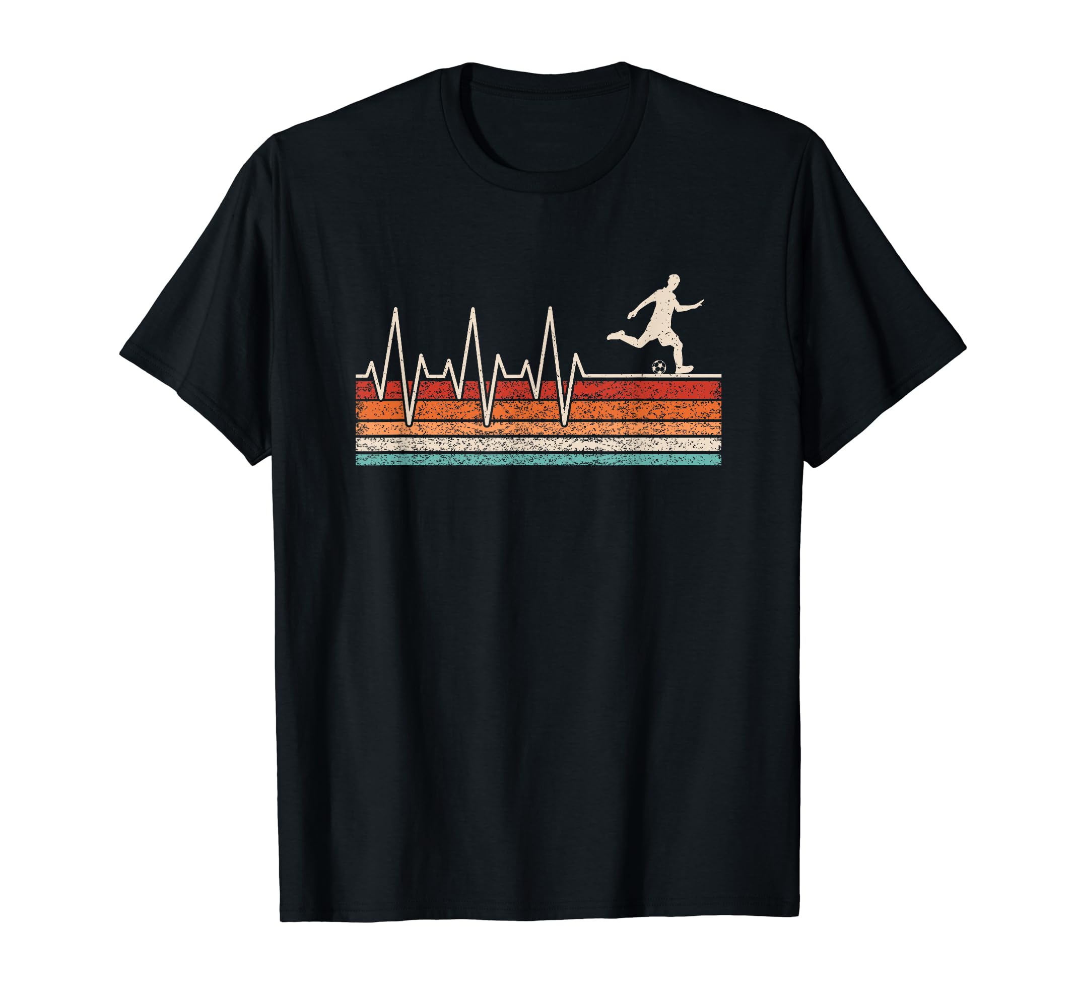 Soccer Player Heartbeat Football T-Shirt - Trendy Graphic Men Women