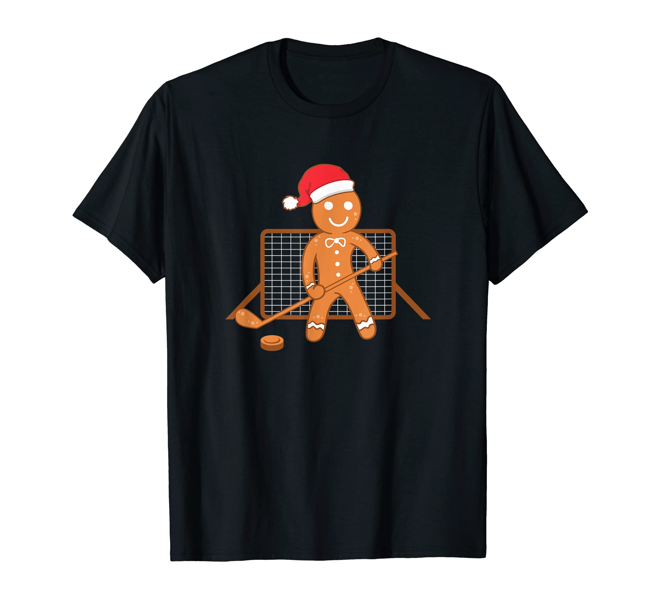 Hockey Goalie Gingerbread T-Shirt - Fun Novelty Design Men Women