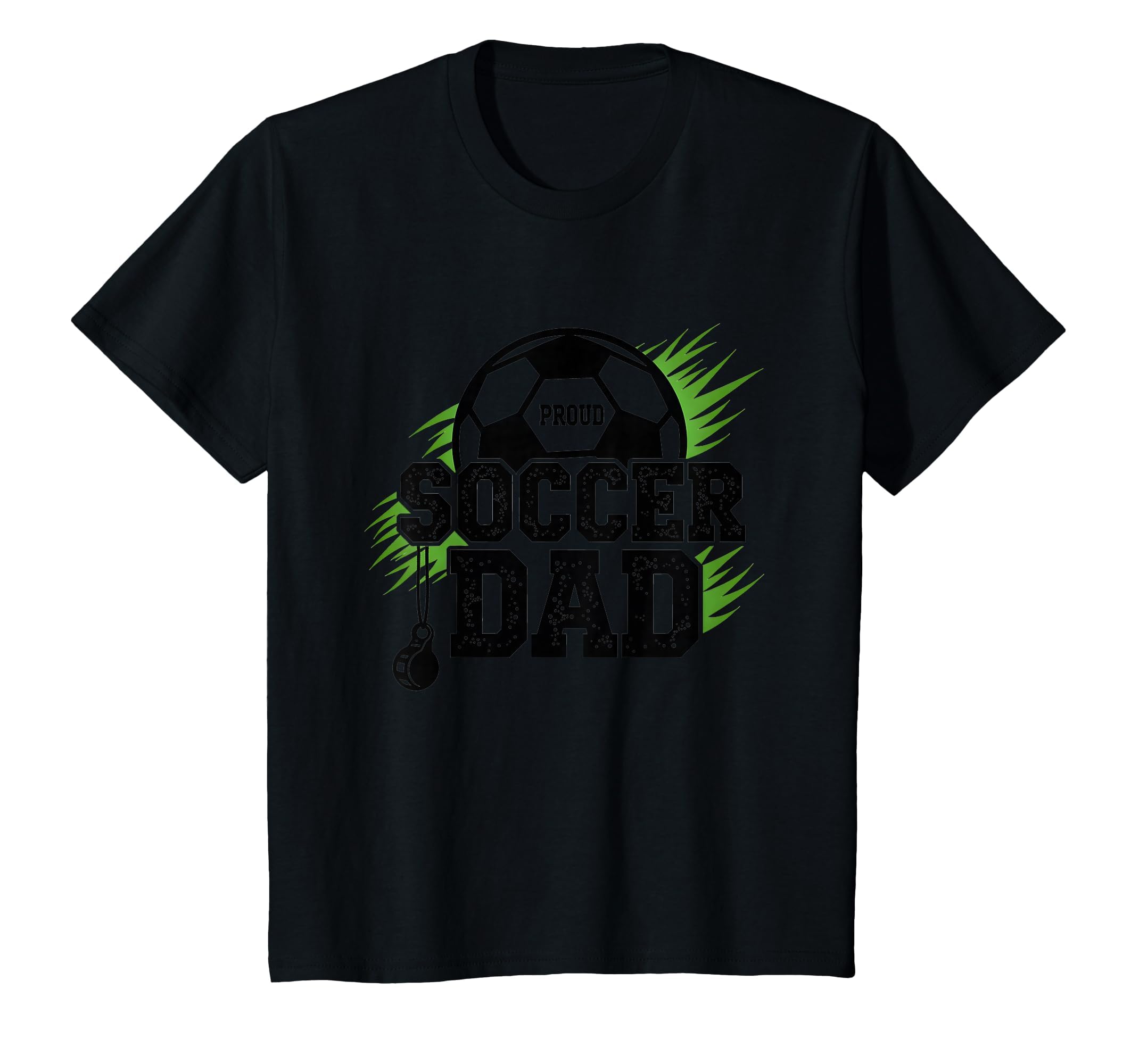 Proud Soccer Dad Whistle Sports Fan T-Shirt - Custom Art Print for Adults