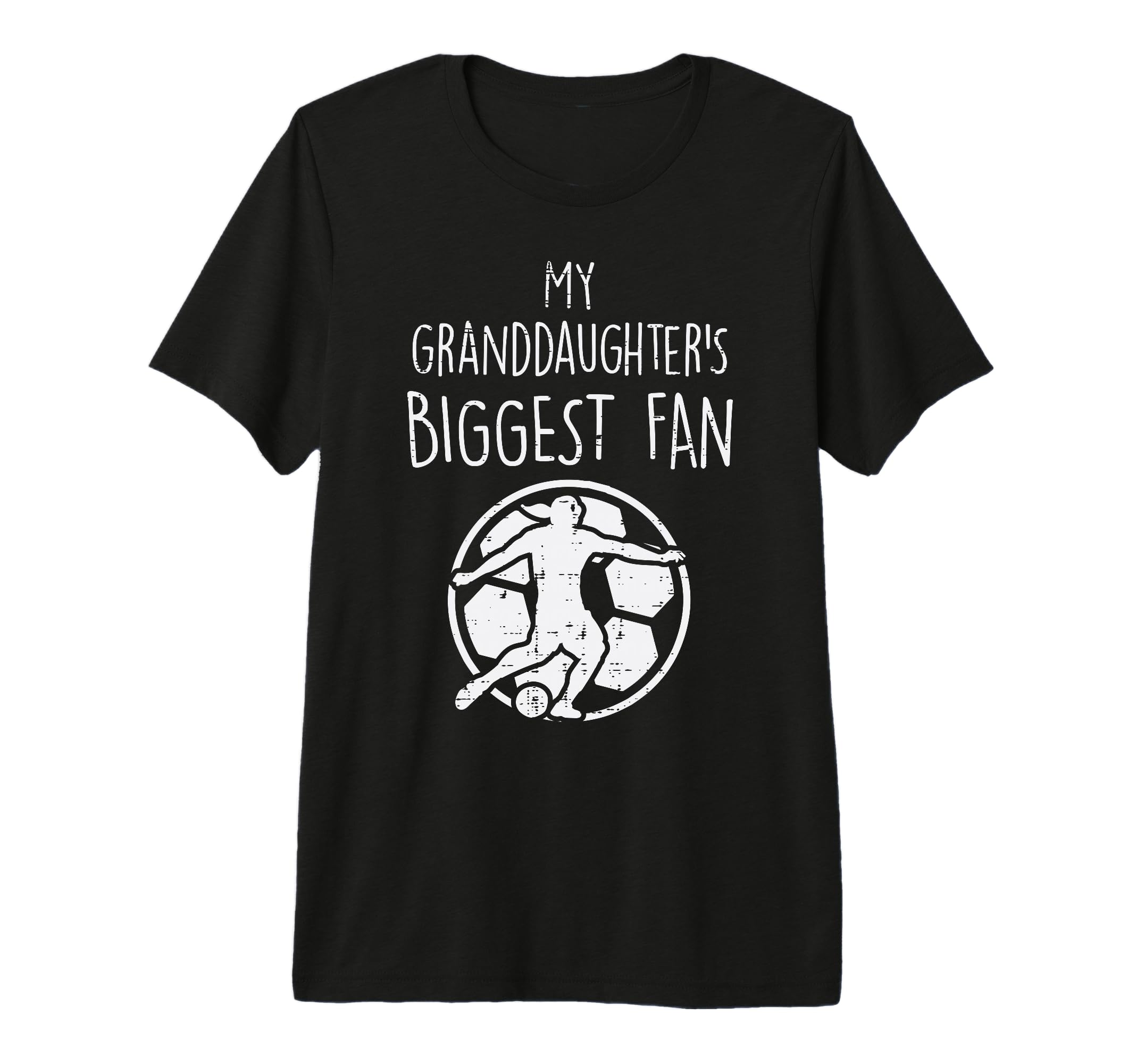 Granddaughters Biggest Fan Soccer T-Shirt - Trendy Graphic for Adults
