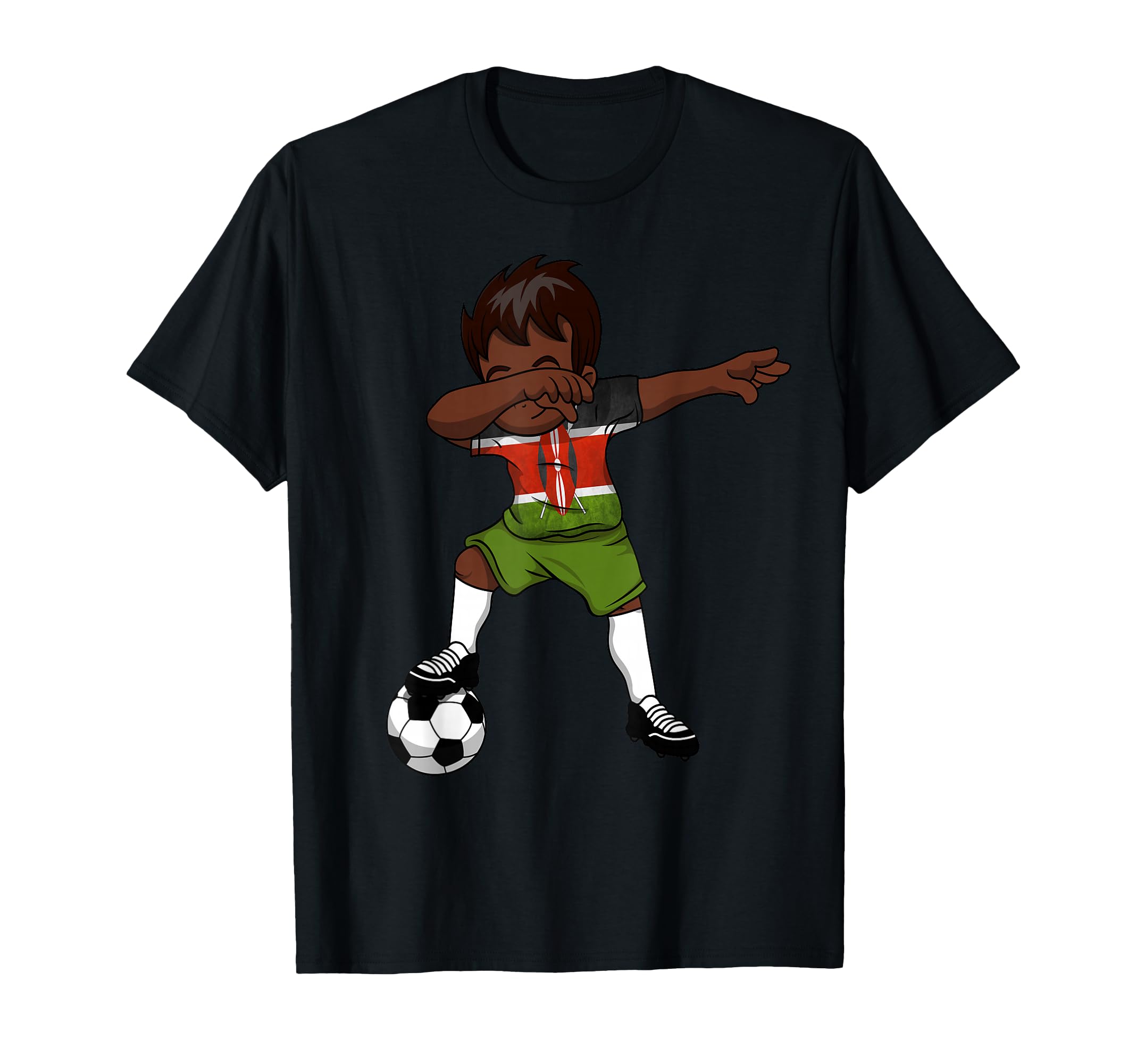 Dabbing Soccer Kenya Kenyan Nairobi T-Shirt - Casual Everyday Wear Unisex